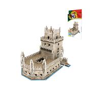 PUZZLE 3D DAM DMAY1338C91 - 26 pezzi, tema Torre di Belém, in cartone, dimensioni 10x15,1x13