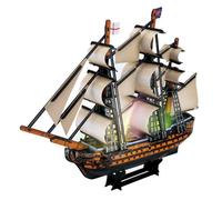 PUZZLE DAM DMAL0139C91V2 - 146 pezzi, nave HSM VISTORY, luci LED, cartone, 55,5x11,8x41,5