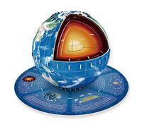 Puzzle 3D del globo terrestre per bambini - Modello educativo fai da te del globo terrestre con nucleo interno e strati del mantello, giocattoli Montessori per imparare la geografia, puzzle