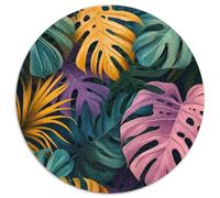 Puzzle 3D della giungla da 1000 pezzi rotondi per adulti e bambini, paesaggi naturali, creativi, impossibili, difficili, impegnativi, 1000 pezzi (67,5 x 67,5 cm)