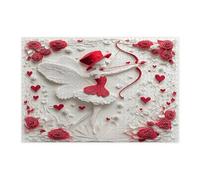 Puzzle 3D di San Valentino con fatina per adulti, 1000 pezzi, puzzle romantico in legno con rose e cuore, decorazioni stampate per feste di intrattenimento