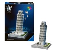 Ravensburger - Puzzle 3d Iconics La Torre Pendente LED | Puzzle 3d Per Adulti E Bambini A Partire Dagli 8 Anni | Modellismo Da Costruire Adulti Di 216 Pezzi | Regalo Bambino 8 Anni E Più