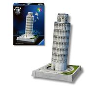 Ravensburger - Puzzle 3d Iconics La Torre Pendente LED | Puzzle 3d Per Adulti E Bambini A Partire Dagli 8 Anni | Modellismo Da Costruire Adulti Di 216 Pezzi | Regalo Bambino 8 Anni E Più