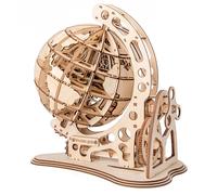Puzzle 3D in legno a forma di globo, modello di trasmissione meccanica fai-da-te, ingranaggi di trasmissione rotanti, puzzle da assemblare,