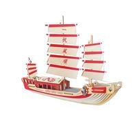 Puzzle 3D in legno Barca a vela giapponese