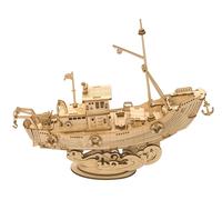 Puzzle 3D in legno Barca da pesca