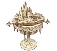 Puzzle 3D in Legno Castello nel Cielo Kit Modello con Carillon Fai-da-Te per Adulti (14 Natale o Compleanno Arredo Casa