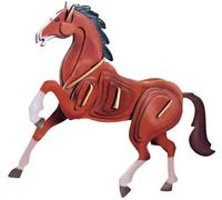 Puzzle 3D in legno cavallo colorato