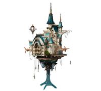 Puzzle 3D in legno con castello galleggiante steampunk (699 pezzi), 16+ kit di modelli Fantasy Airborne Palace, intricato artigianato fai da te per adulti, arte decorativa da scrivania