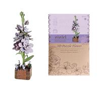 Puzzle 3D in Legno Creazione Floreale Divertente E Creativa