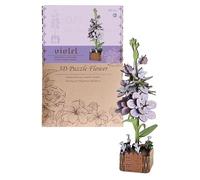 Puzzle 3D in Legno - Creazione Floreale Divertente E Creativa,Puzzle - per Bambini Decorazione per la Casa Hobby e Fai da Te Relax Esposizione su Scaffale e Tavolo come Centrotavola