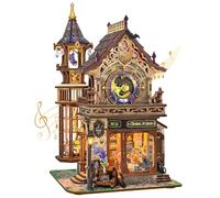 Puzzle 3d In Legno Kit Modello Torre Dell'orologio Magico, Kit Casa In Miniatura Fai-da-te Con Led E Musica, Decorazione Per Libreria, Regali Artigianali Per Amici Di Famiglia - Time Magic Club