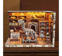 Puzzle 3D in legno per adulti, kit fai da te in miniatura con dinosauro 3D, diorama del mondo preistorico, kit modello LED integrato, idea regalo per hobby per adolescenti e uomini