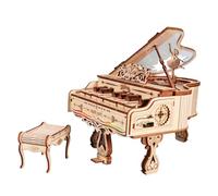 Puzzle 3D in Legno per Adulti - Pianoforte Elettronico con Tastiera Giocabile e Kit della Scatola Musicale - Idea Regalo Unica per Uomini e Donne