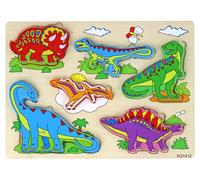 Puzzle 3D in Legno per Bambini Gioco Logico Dinosauri