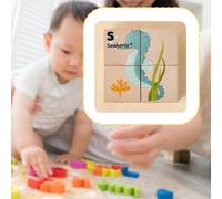Puzzle 3D in legno, riconoscimento animali, immaginazione spaziale, puzzle 3D