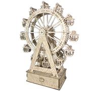 Puzzle 3D in Legno Ruota Panoramica con Carillon Fai-da-Te Artigianato per Uomo e Donna Kit di Costruzione Meccanico Arredo Casa