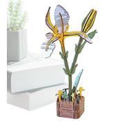 Puzzle 3D in legno - set creativo con fiori, kit modello 24,4 x 16,5 x 1 cm per adulti e bambini Gioco plug-in decorativo per scaffale, tavolo del soggiorno, progetto familiare, attività in classe, na