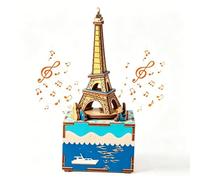 Puzzle 3D in legno Torre Eiffel, kit fai da te colorato, tema Parigi con scena acquatica, regalo per adolescenti e bambini