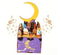 Puzzle 3D in legno Torre Eiffel, kit fai da te con modellino colorato a tema Parigi con scena acquatica, regalo per adolescenti e bambini (giallo)