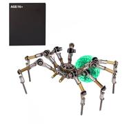 Puzzle 3D in metallo, modello ragno luminoso, 270 pezzi, puzzle 3D fatto a mano, collezione fai da te, kit di montaggio per adulti, con sfera di cristallo luminosa da 3 cm (ragno 2)