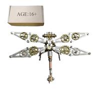 Puzzle 3D in metallo per adulti, 200 pezzi, kit di modellini meccanici 3D fai da te Steampunk Meganeura libellula, ornamento artistico creativo per casa e ufficio