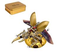 Puzzle 3D in metallo per adulti, fai da te meccanico punk Hercules Beetle Kit modello con luce LED colorata, ornamento artistico creativo per casa e ufficio