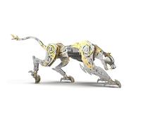 Puzzle 3D in metallo per adulti, modello leopardato meccanico 3D completamente in metallo, kit con arti e coda dinamiche, ideale per regali e decorazioni (506 pezzi/oro)