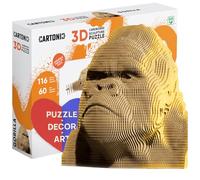 Puzzle 3D in cartone CARTONIC Puzzle Set - Gorilla | Difficoltà media | Costruzione di alta qualità | Attività divertente e divertente