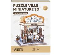 Puzzle 3D Mini Città in Legno-Modello ALEATORIRE.