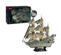 Puzzle 3d - Modellismo Navale Olandese Volante Con Luce Led | Modellismo Da Costruire Adulti Galeone Pirati | Puzzle 3d Bambini | Modellini Da Costruire 360 Pezzi | 14 Anni O Più