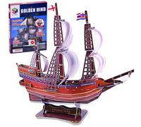 Puzzle 3D nave Golden Hind, 108 pezzi