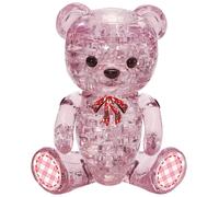 HCM Kinzel- Bär HCM Kinzel-59191 3D Crystal - Orso Lily - Puzzle per Adulti e Bambini - 48 Pezzi Partire da 14 Anni, Colore: Rosa, 59192