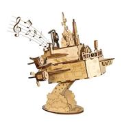 Puzzle 3D Per Adulti In Legno Modello Castello Con Scatola Musicale, Set Di Modellini Originali Per Donne
