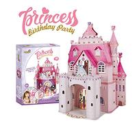 Puzzle 3D Princess Birthday Party - Casa delle bambole per bambine, Puzzle 3D Case delle bambole per bambine, 95 pezzi, 524 adesivi in vetro, 5 anni o più