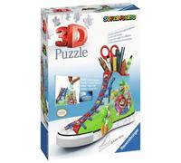 Ravensburger - Puzzle 3D Sneaker Super Mario, Portapenne 112 Pezzi, 8+ Anni