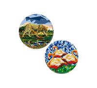 Educa - Puzzle 3D Round Puzzle. 2 Immagini di Elizabeth Sutton da risolvere. Visita te stesso e risolvi! 12,7 cm di diametro e 14 anelli concentrici. Puzzle di 8 Anni (19986)