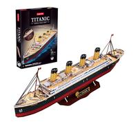 Puzzle 3D Titanic 125 pezzi per bambini + 8 anni | Modellino Titanic da montare | Modellino di barca da 60,9 cm | Puzzle 3D educativo | Regalo creativo per la famiglia