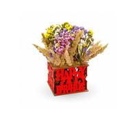puzzle 3D, vaso decorativo HAPPY BIRTHDAY, EWA, legno, 6 pezzi