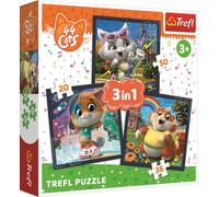 Puzzle 3in1 Conosci i dolci gattini 44 CATS