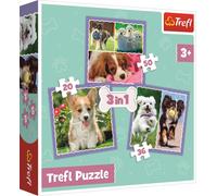 Puzzle 3in1 cuccioli adorabili Trefl