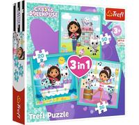 puzzle 3v1 Casa dei gatti Gabi 3+ Trefl