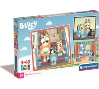 Clementoni Puzzel Square Bluey 3 Puzzel Met 48 Stukjes - Supercolor Puzzel Voor