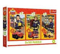 Puzzle Bambini 3x50 Pezzi Sam il Pompiere