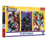 Puzzle 3x80 Giorni d'Azione - Disney Marvel Avengers