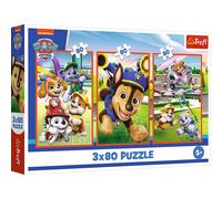 Puzzle 3x80 Psia zgraja di Paw Patrol di Trefl