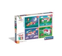 Puzzle 4 in 1 Clementoni A Day With Unicorns 12, 16, 20 e 24 pezzi