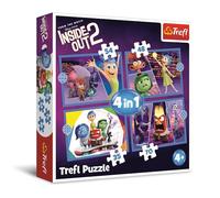 Trefl - Inside Out 2, Le Emozioni Comandano - Puzzle 4in1, da 35 a 70 Pezzi - Puzzle Colorati con i Protagonisti del Film d’Animazione,Gioco per Bambini a partire dai 4 anni