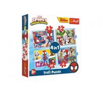 Puzzle 4 in 1 Spidey e i suoi fantastici amici (12, 15, 20, 24 pezzi)