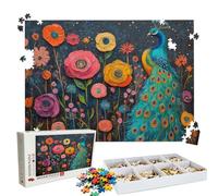 Puzzle 4000 Pezzi Aiuola Pavone, Puzzle 4000 Pièces Challenge Impossible, Puzzles 141.5x87.5 cm Taglia Grande Adulti, Giochi Educativo per Famiglie, Regalo Puzzles Classici, Decorazioni Casa W3H-959